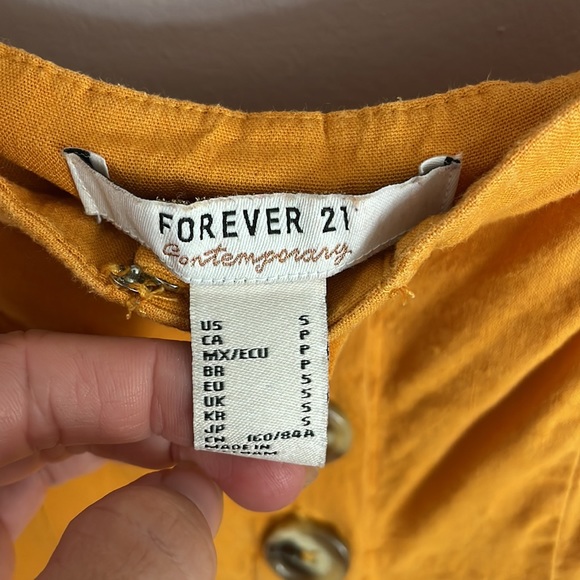 Forever 21 Mustard Stretch Jumper Dress - Picture 4 of 7